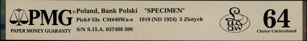 5 złotych, 28.02.1919