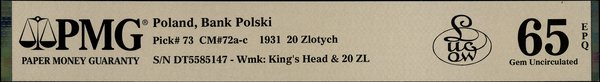 20 złotych, 20.06.1931