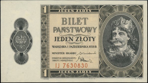 1 złoty, 1.10.1938