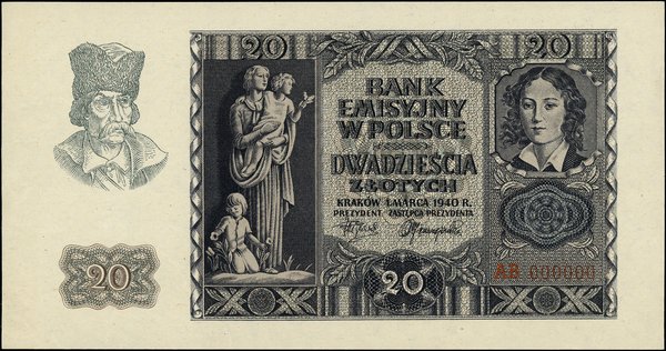 20 złotych, 1.03.1940