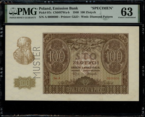 100 złotych, 1.03.1940