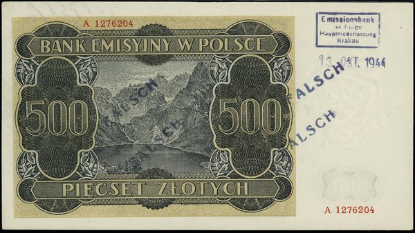 Fałszerstwo 500 złotych, 1.03.1940