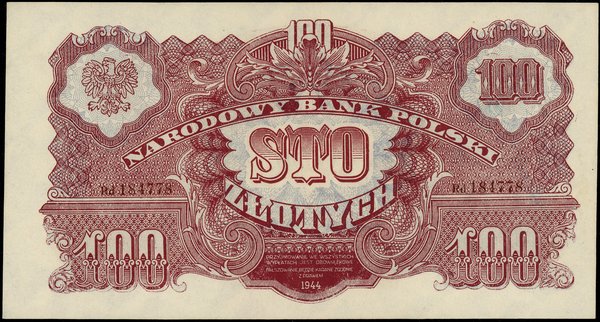 100 złotych, 1944