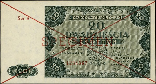 20 złotych, 15.07.1947