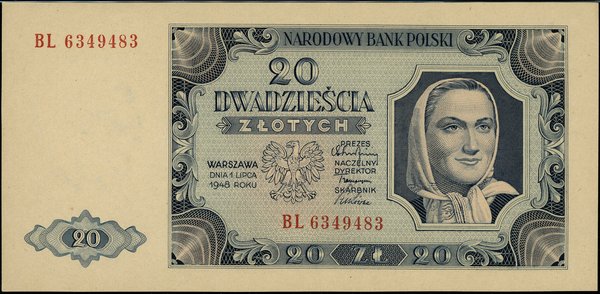20 złotych, 1.07.1948