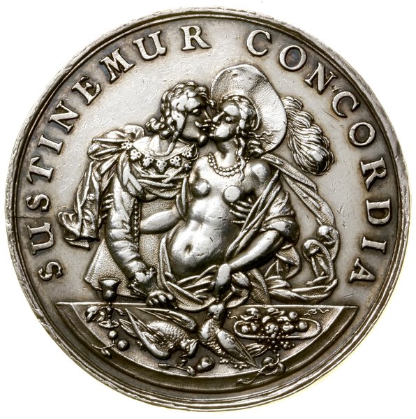 Medal satyryczny na pożycie małżeńskie, bez daty (1627?), projektował i wykonał Sebastian Dadler