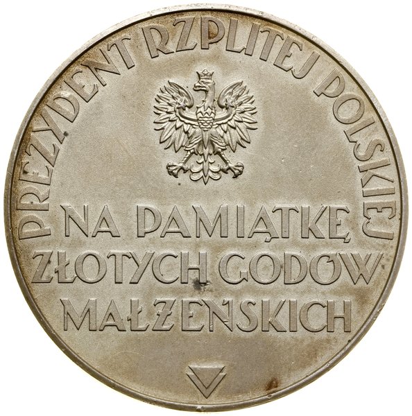 Medal na pamiątkę złotych godów, 1937, Warszawa