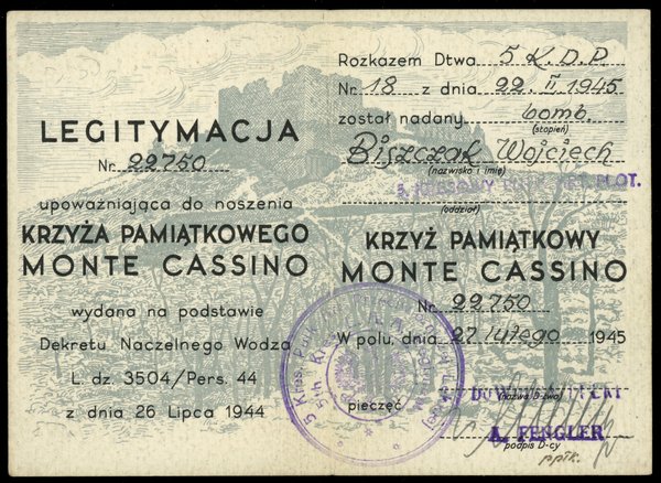 Zestaw pamiątek po Wojciechu Biszczaku