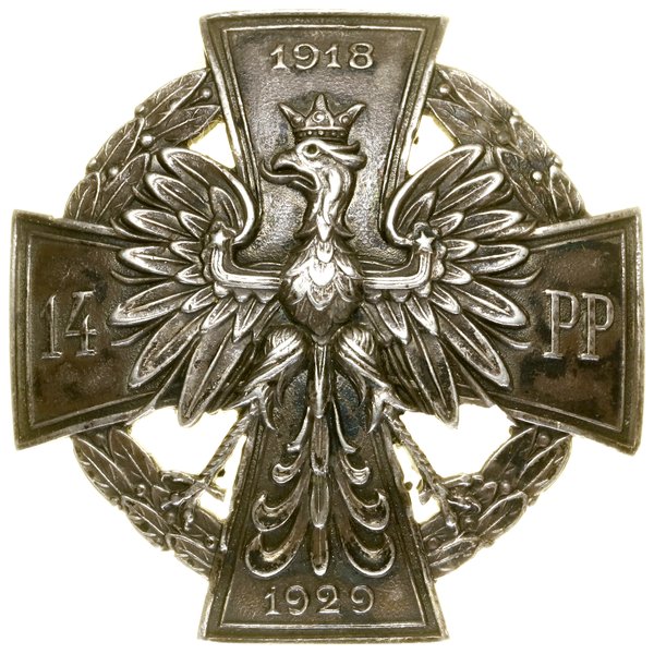 14. Pułk Piechoty – oficerska odznaka pamiątkowa, od 1929, Włocławek