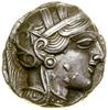 Tetradrachma, (ok. 420–405 pne), Ateny; Aw: Głowa Ateny w prawo, w hełmie przyozdobionym liśćmi la..