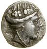 Tetrobol, (ok. 196–146 pne); Aw: Głowa nimfy Histiai w diademie, w prawo; Rw: Nimfa siedząca na ga..