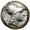 Tetradrachma, (ok. 205–100 pne); Aw: Głowa Ateny w hełmie korynckim w prawo; Rw: Nike krocząca w l..