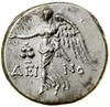 Tetradrachma, (ok. 205–100 pne); Aw: Głowa Ateny w hełmie korynckim w prawo; Rw: Nike krocząca w l..