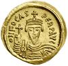 Solidus, (607–610), Konstantynopol; Aw: Popiersie władcy trzymającego krzyż na wprost, o N FOCAS P..