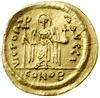 Solidus, (607–610), Konstantynopol; Aw: Popiersie władcy trzymającego krzyż na wprost, o N FOCAS P..