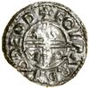 Denar typu Crux, (991–997), Thetford, mincerz Folcerd; Aw: Popiersie władcy w lewo, z berłem, + ÆÐ..
