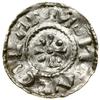 Denar, (911–945); Aw: Monogram Carolus w kształcie krzyża z poprzeczkami, + LEODIO CIVITΛ•S; Rw: K..