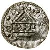 Naśladownictwo denara ratyzbońskiego księcia Ottona (976–982), mincerz CHI; Aw: Krzyż, w każdym ką..