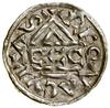 Denar, (985–995), Ratyzbona, mincerz Ag; Aw: Krzyż, w kątach kulka, pierścień, kulka i pusto, • HE..