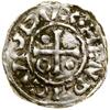 Denar, (985–995), Ratyzbona, mincerz Vald; Aw: Krzyż, w kątach kulka, pierścień, kulka i pusto, • ..