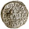 Denar, (985–995), Ratyzbona, mincerz Vald; Aw: Krzyż, w kątach kulka, pierścień, kulka i pusto, • ..