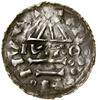 Denar, (985–995), Ratyzbona, mincerz Mauro; Aw: Krzyż grecki, w kątach kulka, pierścień, kulka i p..