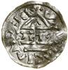 Denar, (995–1002), Ratyzbona, mincerz Anti; Aw: Krzyż grecki, w kątach kulka, klin, kulka i pierśc..