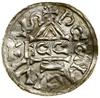 Denar, (1002–1009), Ratyzbona, mincerz Ag; Aw: Krzyż, w kątach klin, trzy kulki, klin, pierścień, ..