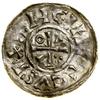 Denar, (1002–1009), Ratyzbona, mincerz Anti; Aw: Krzyż grecki, w kątach pierścień, klin, trzy kulk..