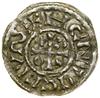 Denar, (1002–1009), Nabburg, mincerz Aig; Aw: Krzyż grecki, w kątach trzy kulki, klin, pierścień i..