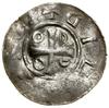 Denar, (ok. 980–990); Aw: Krzyż, w kątach O-D-D-O, + DI GA + REX; Rw: Kapliczka, wewnątrz trzy poł..