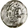 Denar, X/XI w.; Aw: Krzyż, w każdym kącie kulka, pseudolegenda; Rw: Kulka otoczona pierścieniem, w..
