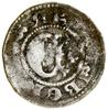 Kwartnik, ok. poł. XIV w., Syców; Aw: Gotycka litera C, + WARTENBER…; Rw: Gryf w lewo, w otoku czt..