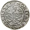 Grosz, 1546, Kraków; po bokach herbu Leliwa litery S - T, w legendzie rewersu POLO; Białk.-Szw. 36..