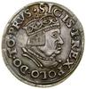 Trojak, 1536, Gdańsk; odmiana z węższym popiersiem władcy, w legendzie awersu TO PRVS, w legendzie..