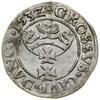 Grosz, 1532, Gdańsk; końcówka legendy awersu PR, na awersie brak znaku interpunkcyjnego pomiędzy I..