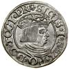 Grosz, 1535, Gdańsk; odmiana z końcówką legendy awersu PR, znaki inicjalne na awersie i rewersie: ..