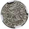 Szeląg, 1539, Gdańsk; data zapisana dużymi cyframi, w legendzie awersu POLON, znak inicjalny na re..