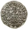 Szeląg,1546, Gdańsk; znaki inicjalne: na awersie gwiazda, na rewersie rozeta, w legendzie awersu P..