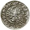 Półgrosz, 1521, Wilno; wariant z pełną datą; Kop. 3160 (dla typu); moneta wybita dwukrotnie, eleme..