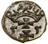 Denar, 1555, Gdańsk; Białk.-Szw. 409, CNG 81.VII, Kop. 7351 (R3), Kurp. (1506–1573) 926 (R3), Tysz..