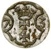 Denar, 1573, Gdańsk; kartusz z herbem miasta Gdańska złożony z dwunastu łuków; CNG 101, Kop. 7385 ..