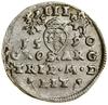 Trojak, 1590, Wilno; herb Leliwa pod popiersiem władcy; Iger V.90.1.a (R2), Ivanauskas 5SV8-5 (R),..