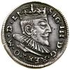 Trojak, 1591, Wilno; u dołu rewersu herb Chalecki, po którego bokach rozety; Iger V.91.3.a, Ivanau..