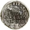 Trojak, 1592, Wilno; w legendzie awersu SIG III; Iger V.92.1.a, Ivanauskas 5SV25-13, Kop. 3520 (R)..