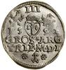 Trojak, 1592, Wilno; na awersie tytulatura króla SIGIS III, kołnierz króla nachodzi między litery ..