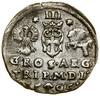 Trojak, 1595, Wilno; odmiana bez herbu Prus, rozety po bokach nominału; Iger V.95.1.b, Ivanauskas ..