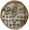 Trojak, 1595, Wilno; data rozdzielona herbami Chalecki i Prus (Jan Isajkowski, kierownik mennicy w..