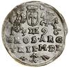 Trojak, 1596, Wilno; większa głowa króla, kryza władcy rurkowata, nominał III rozdziela datę, odmi..