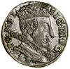 Trojak, 1597, Wilno; na rewersie u dołu głowa wołu (Szymon Lidman, mistrz menniczy) i herb Chaleck..